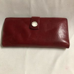 HOBO clutch wallet Red Leather Credit Card Keeper